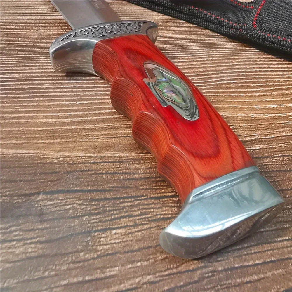 Doom Blade Outdoor Fixed Blade Knife Stainless Steel Camping Hunting