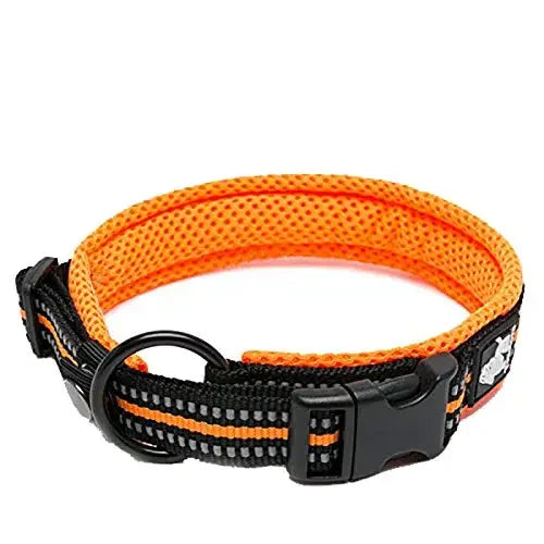 TrueLoveCN Dog Collar Nylon Adjustable Padded Reflective