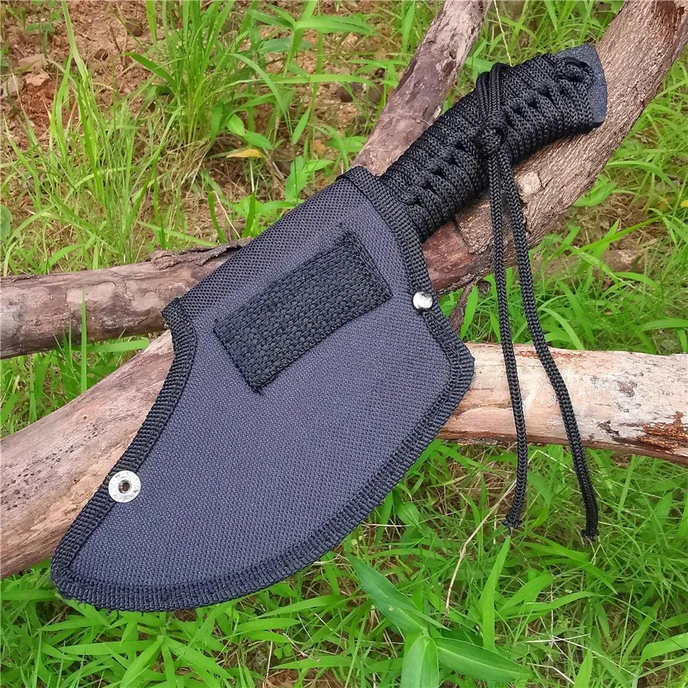 Doom Blade Outdoor Jungle Camping Axe Knife With Non Slip Handle Nylon Sheath