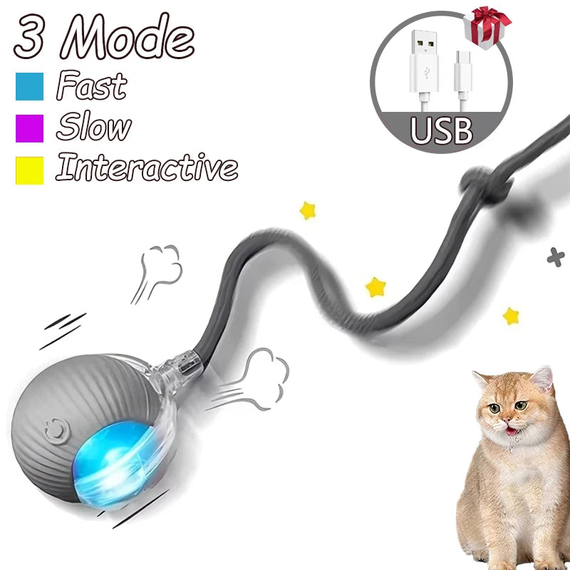 Cat Interactive Ball Toy Automatic Rolling Imitates Mouse