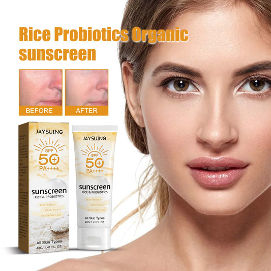 Jaysuing SPF 50 Probiotic Organic Sunscreen Sunblock For Face Body