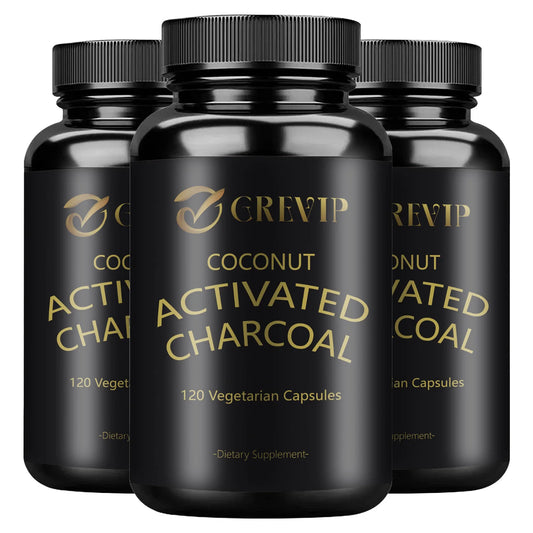 GREVIP Activated Coconut Charcoal Supplement Digestive Detox And Gas Relief