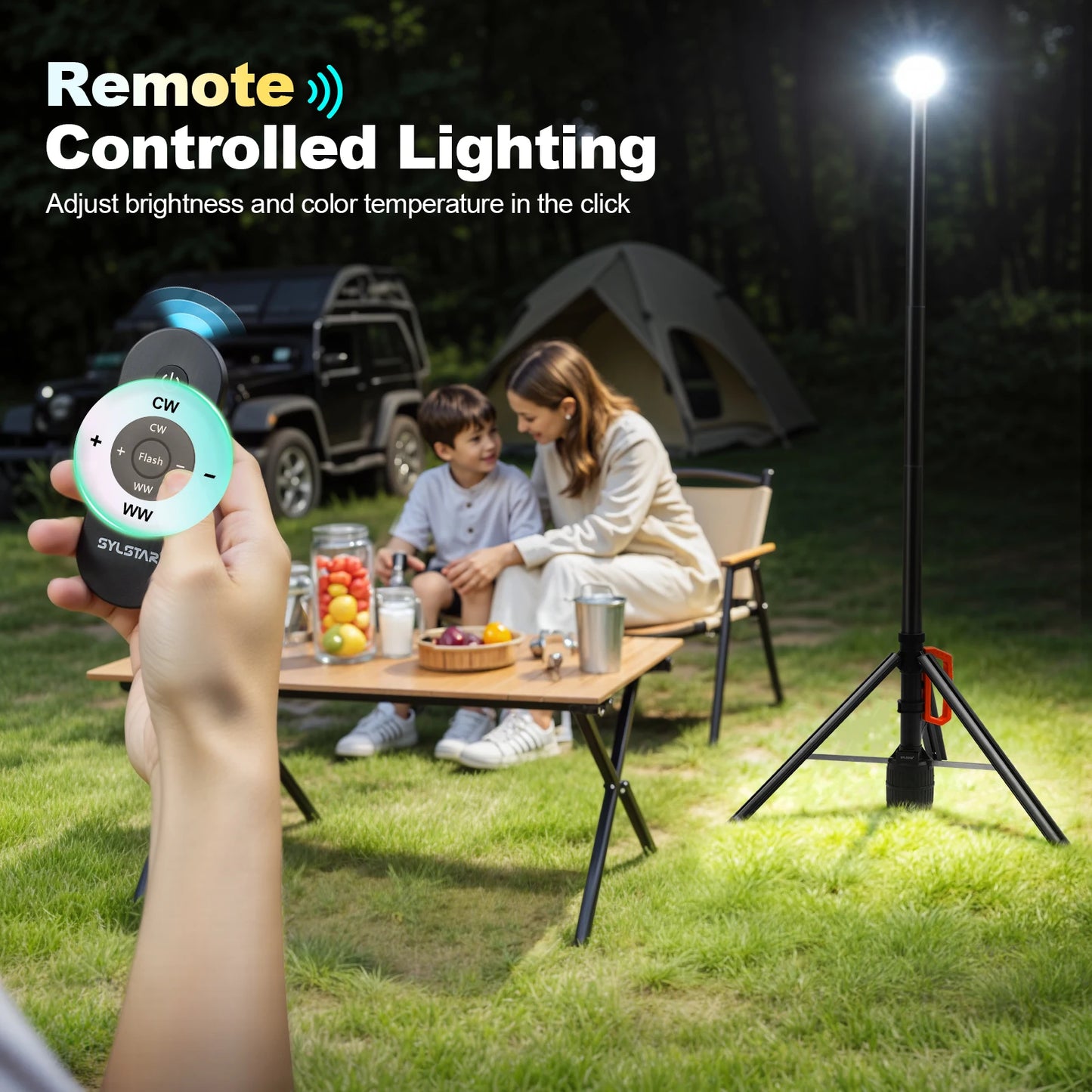 360 Degree Rechargeable Work Light With Remote Control