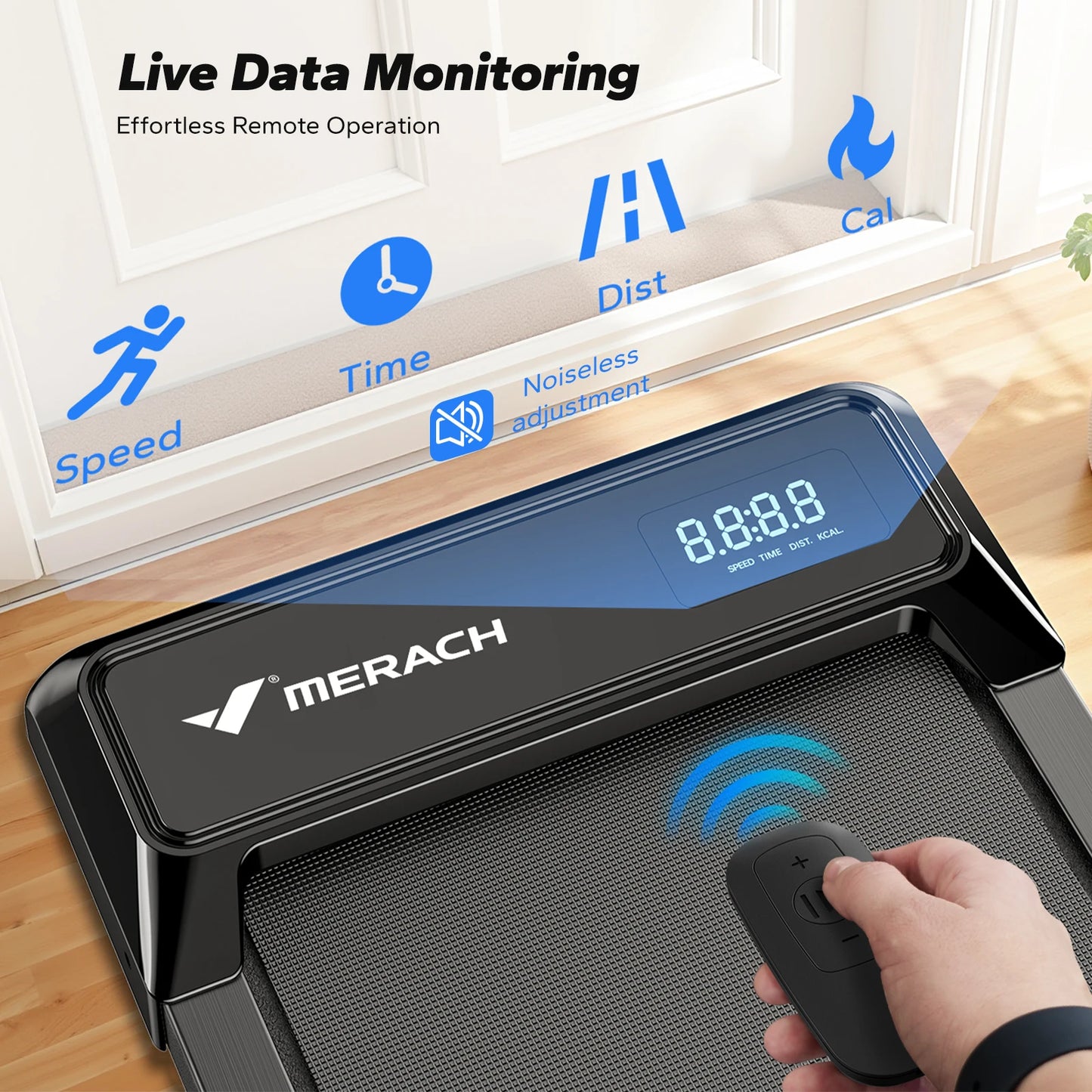 MERACH Walking Pad Under Desk Treadmill for Home Use