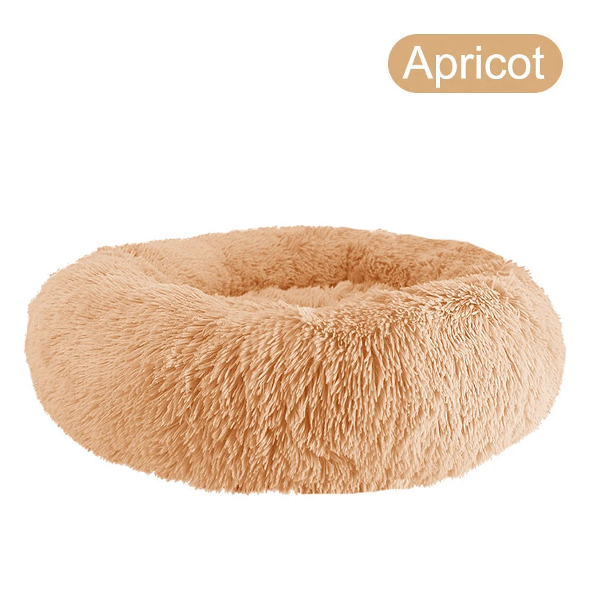 NONECN Donut Dog Bed Warm Soft Plush Calming Pet Bed
