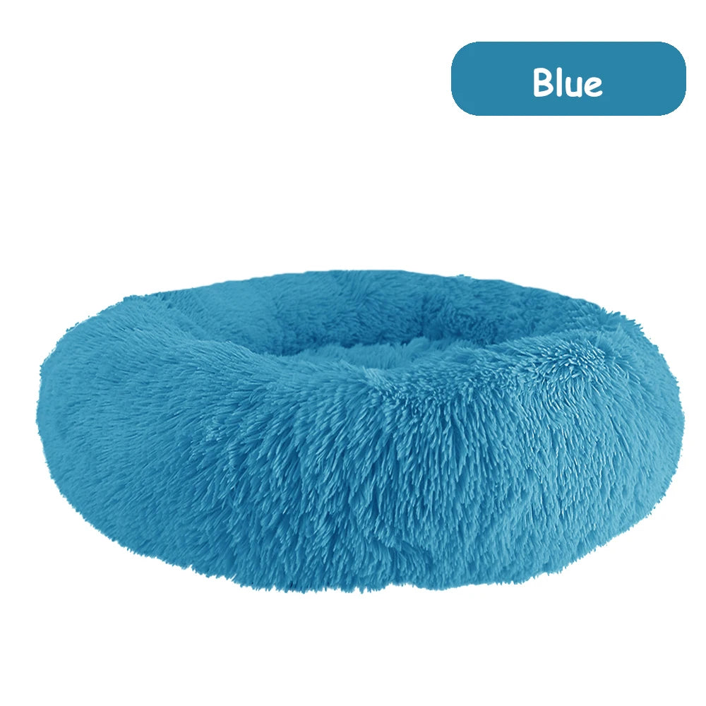 NONECN Donut Dog Bed Warm Soft Plush Calming Pet Bed