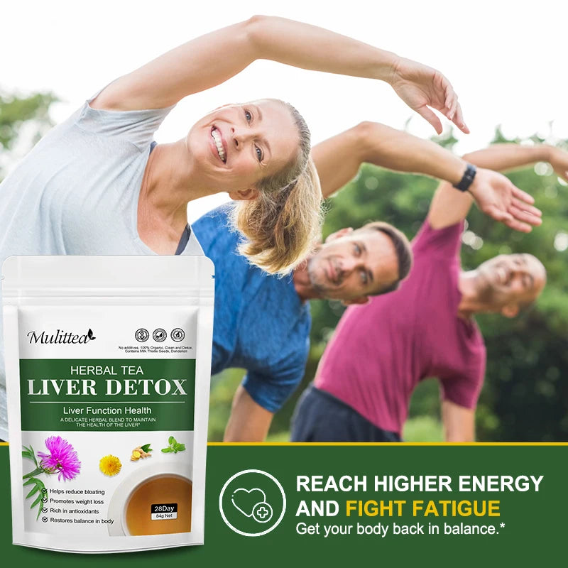 Mulittea Liver Detox Tea Dandelion Root Milk Thistle Turmeric