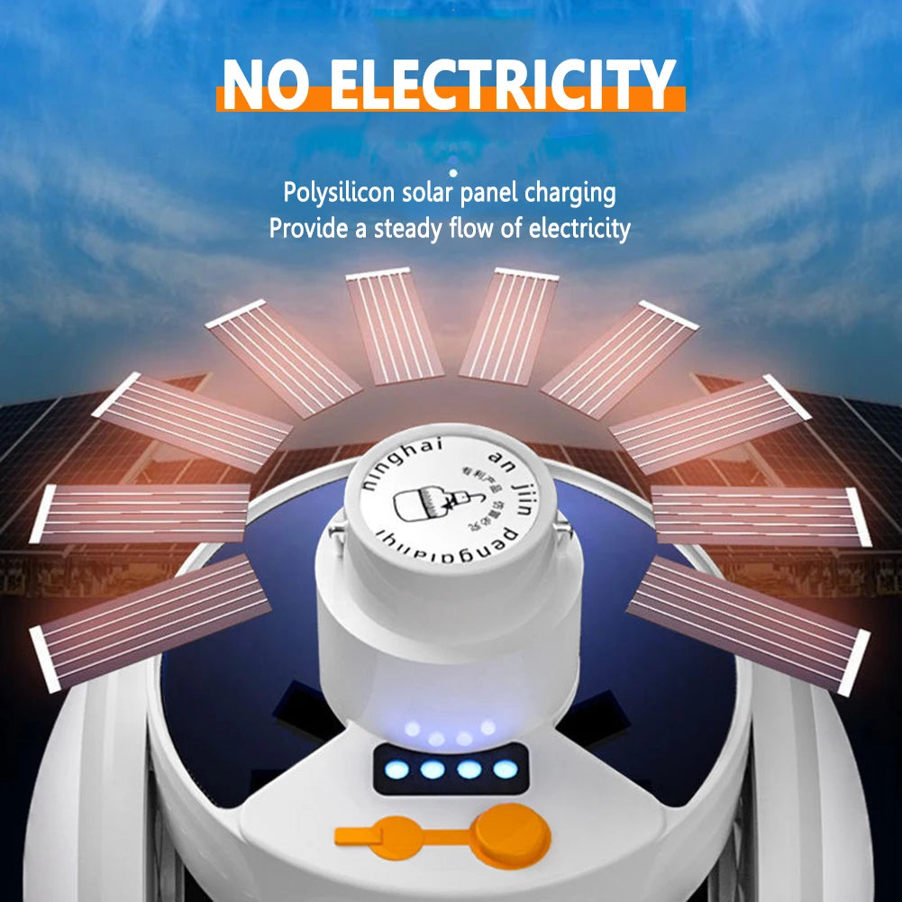 Shunmaii Camping Lantern IPX4 Waterproof Solar USB Rechargeable 500LM