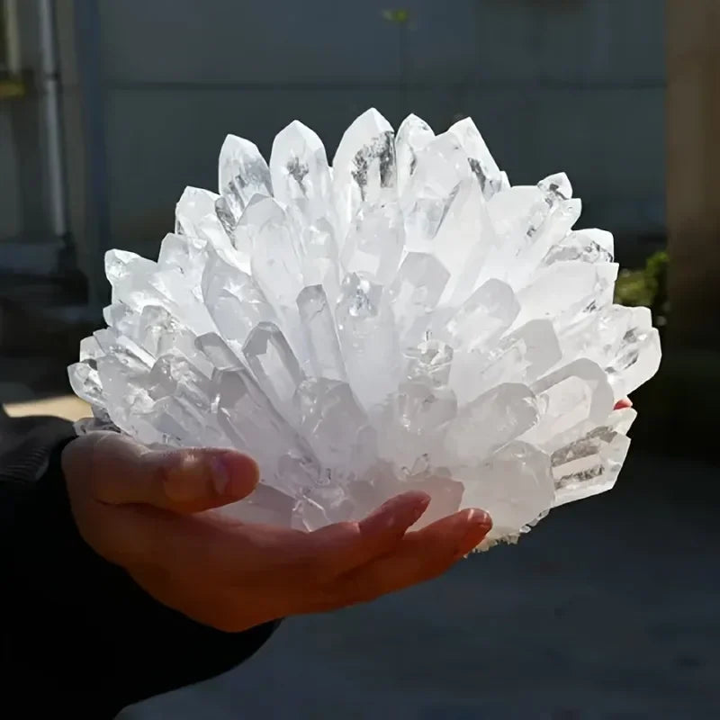 CrystalHola Spiritual Clear Quartz Crystal Cluster Healing Ornament Gift