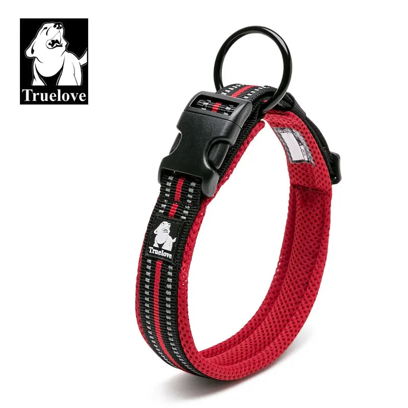 TrueLoveCN Dog Collar Nylon Adjustable Padded Reflective