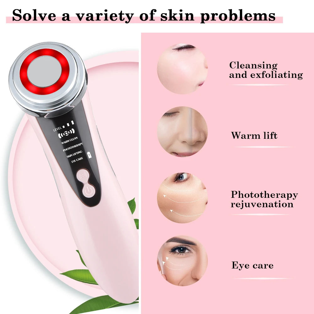 PASTSKY 4in1 Facial Massager Light Therapy Vibration Skin Tightening Wrinkle