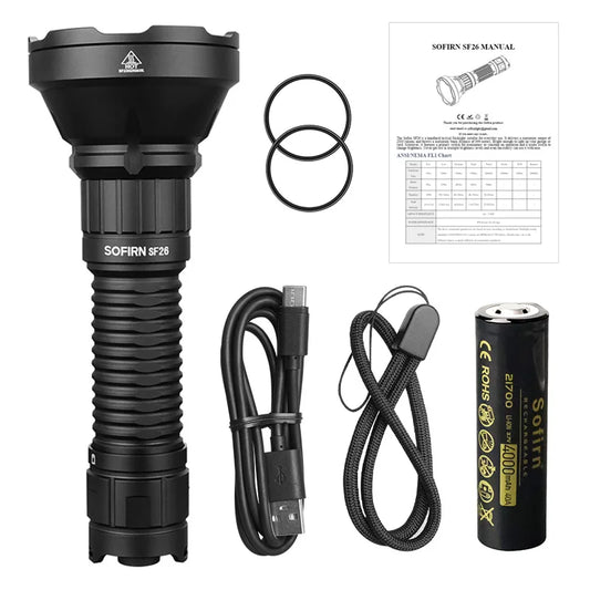 Sofirn SF26 2000lm SFT40 LED Tactical Flashlight Rechargeable