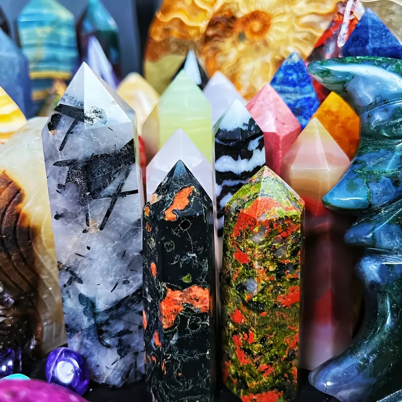 Bohemian Luxury Crystal Box Set With Multicolor Stone Shapes Gift