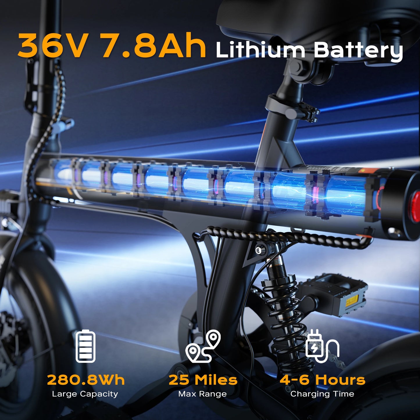 Zypho Electric Bike 500W Peak Motor 36V 7.8Ah Battery