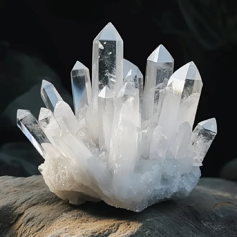CrystalHola Spiritual Clear Quartz Crystal Cluster Healing Ornament Gift