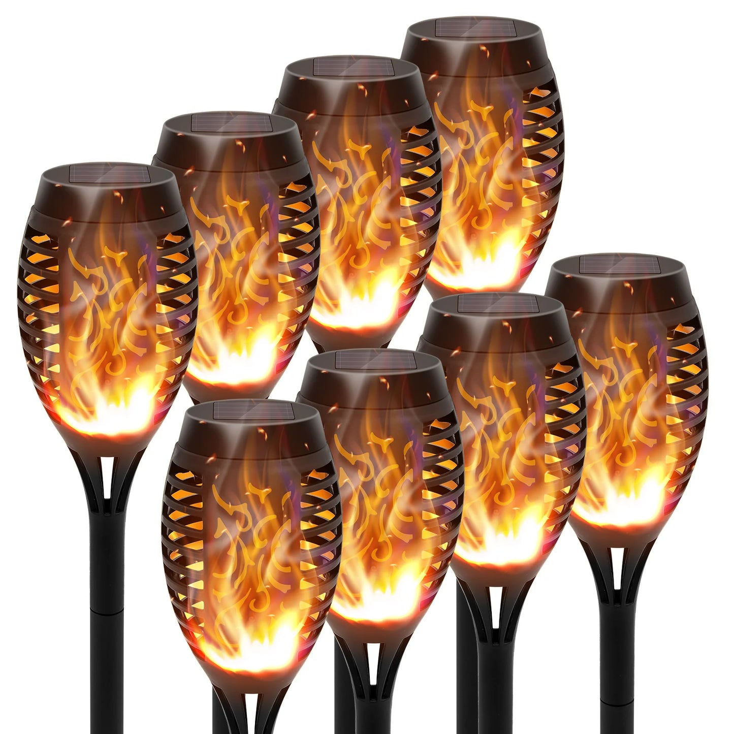 Solar Torch Lights Flickering Flame LED Waterproof Garden Path