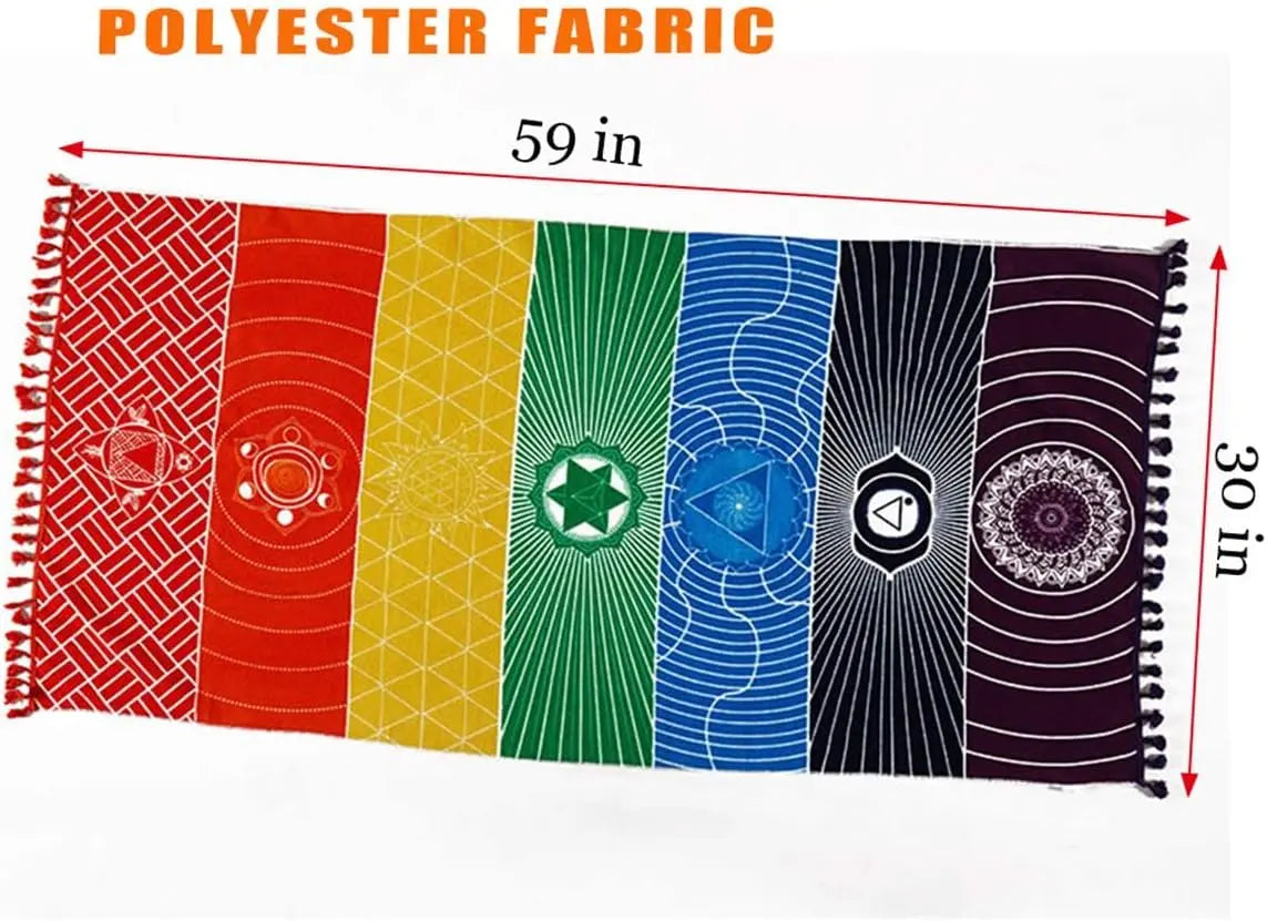 Chakra Meditation Mat Polyester Rug For Yoga And Relaxation