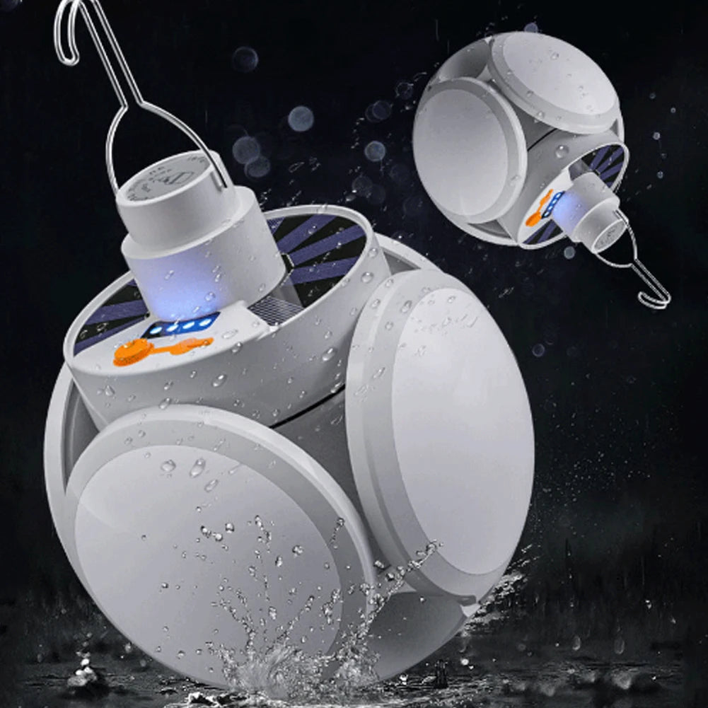 Shunmaii Camping Lantern IPX4 Waterproof Solar USB Rechargeable 500LM