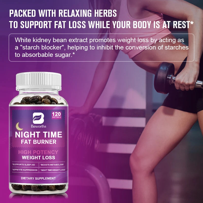 Beworths Night Time Fat Burner Capsule for Weight Loss Management