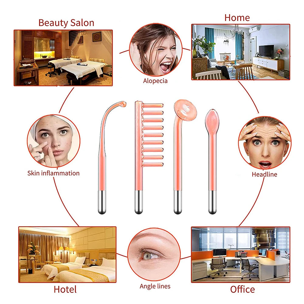 AOKO 4 In 1 High Frequency Facial Wand Skin Rejuvenation