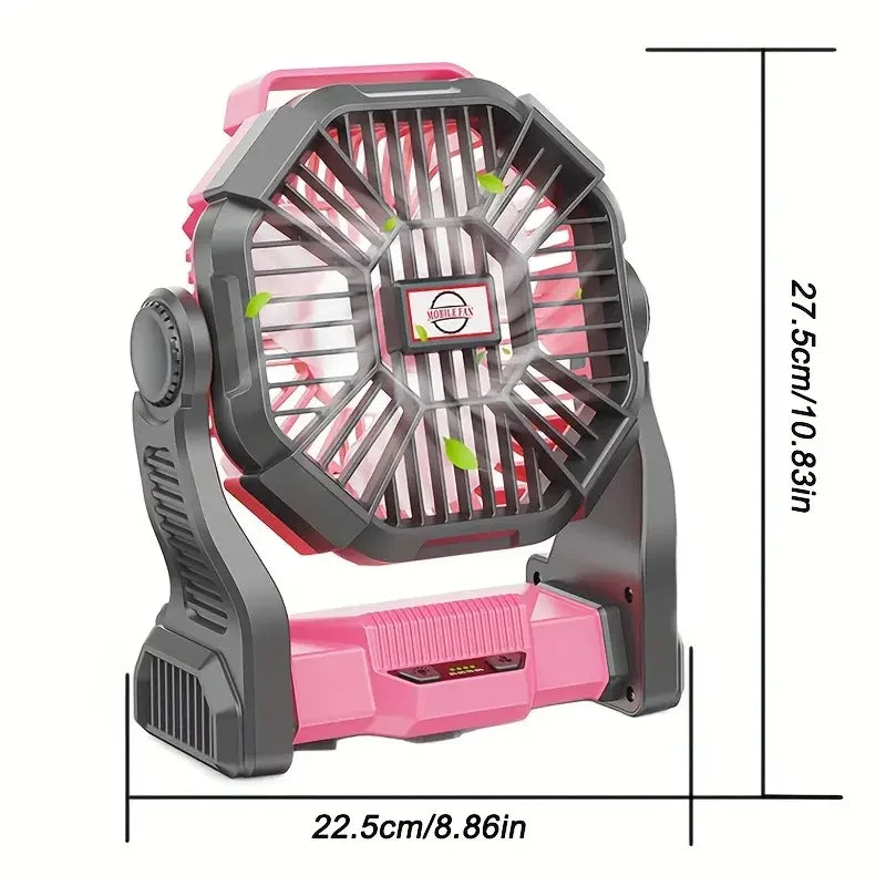 URGGU Three In One Camping Fan With LED Lantern EmergencyPower