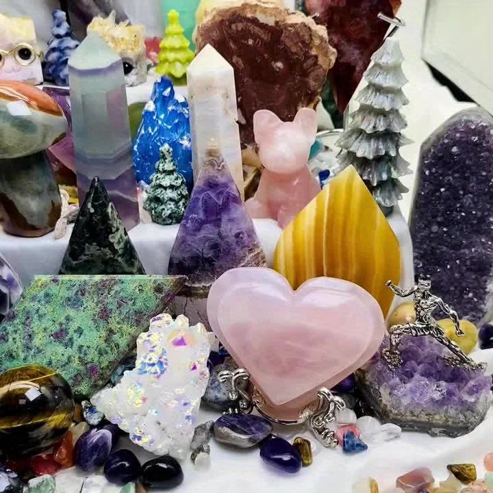 Bohemian Luxury Crystal Box Set With Multicolor Stone Shapes Gift