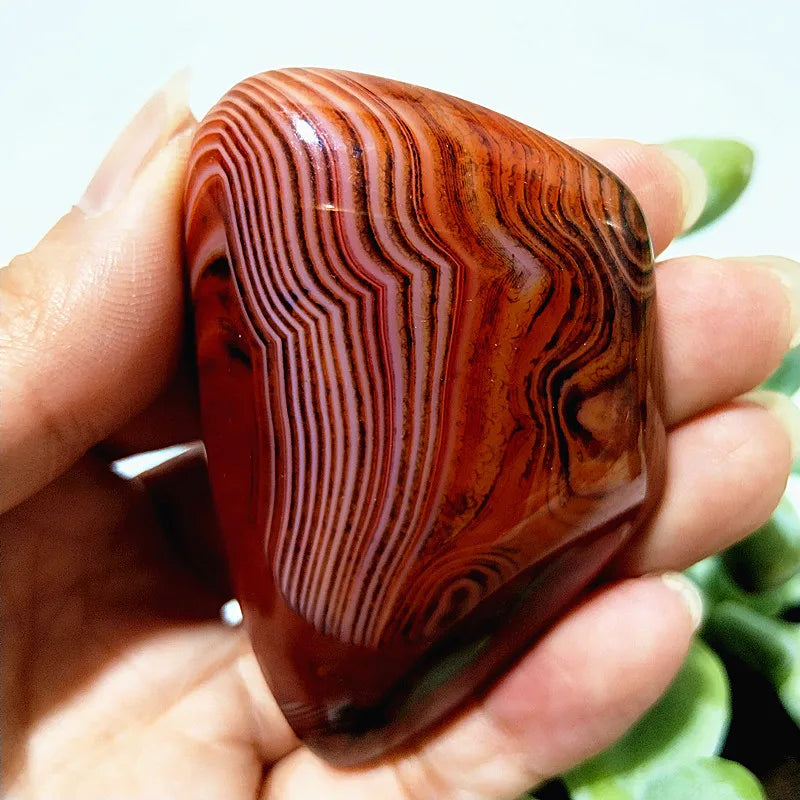 EBET Sardonyx Agate Palm Stones for Meditation and Feng Shui