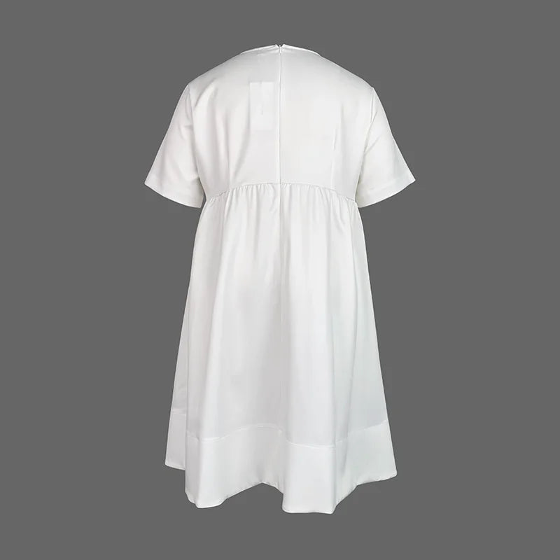 OSHOPLIVE CN Spring Summer Women A Line Pleated Midi Dress