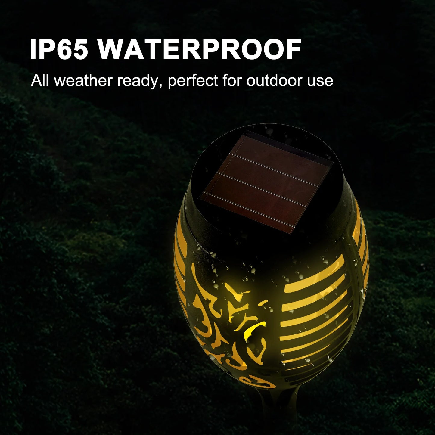 Solar Torch Lights Flickering Flame LED Waterproof Garden Path