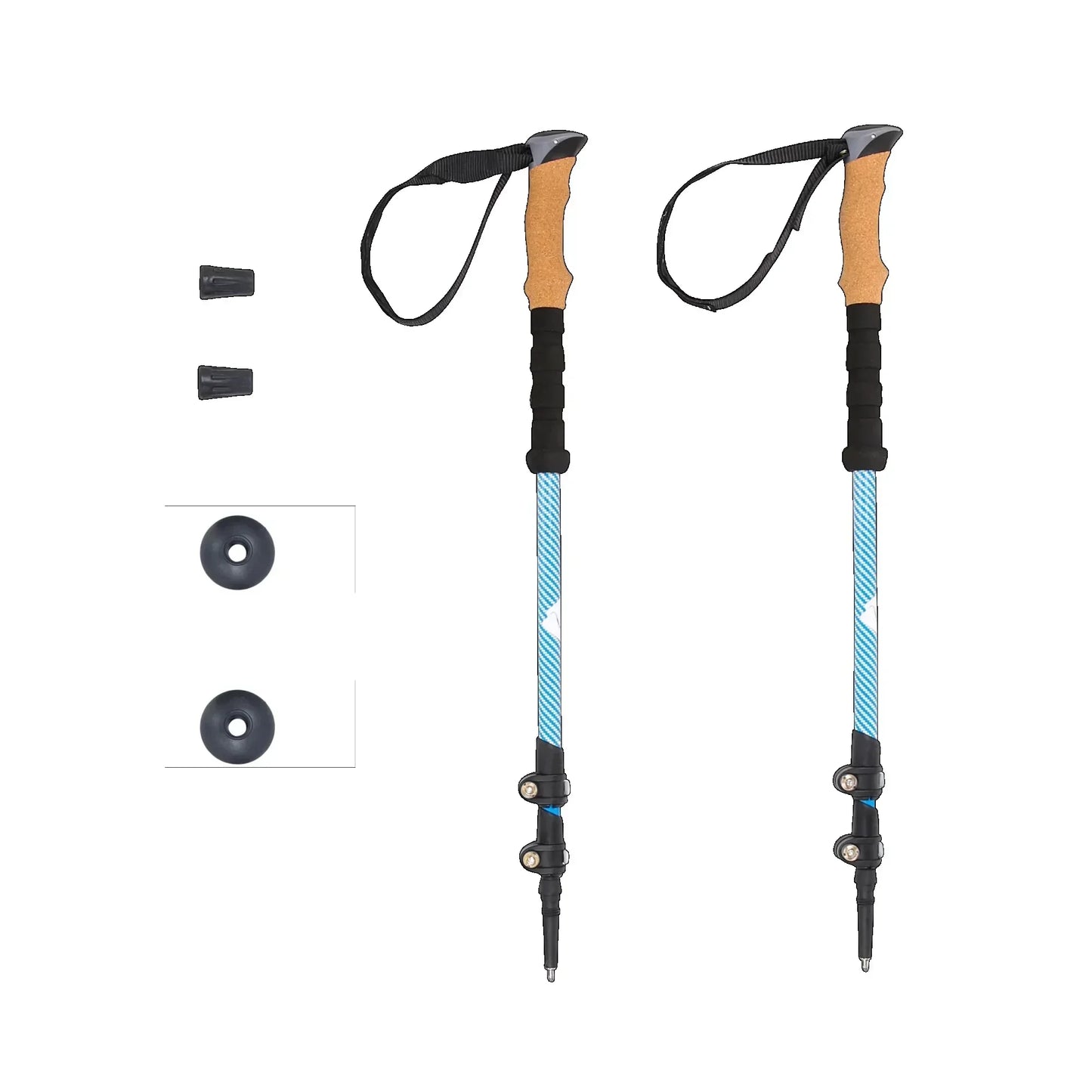 Lightweight Carbon Fiber Trekking Poles With Cork Grip 2 Pack