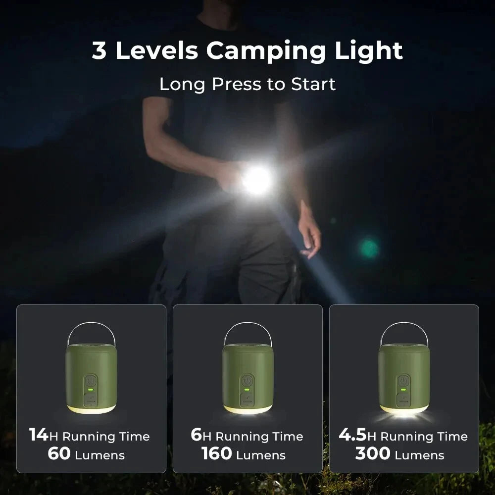 Tiny Air Pump With Camping Lantern For Inflatable Air Mattress