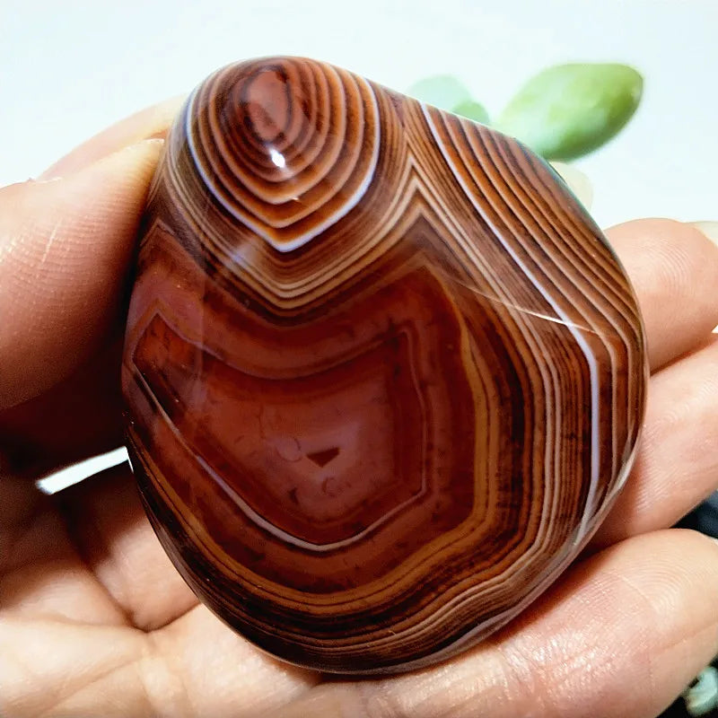 EBET Sardonyx Agate Palm Stones for Meditation and Feng Shui