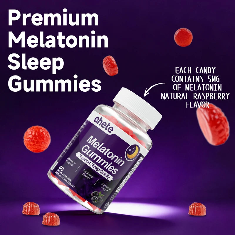 Ahete Melatonin Gummies 5mg Daily For Sleep Support