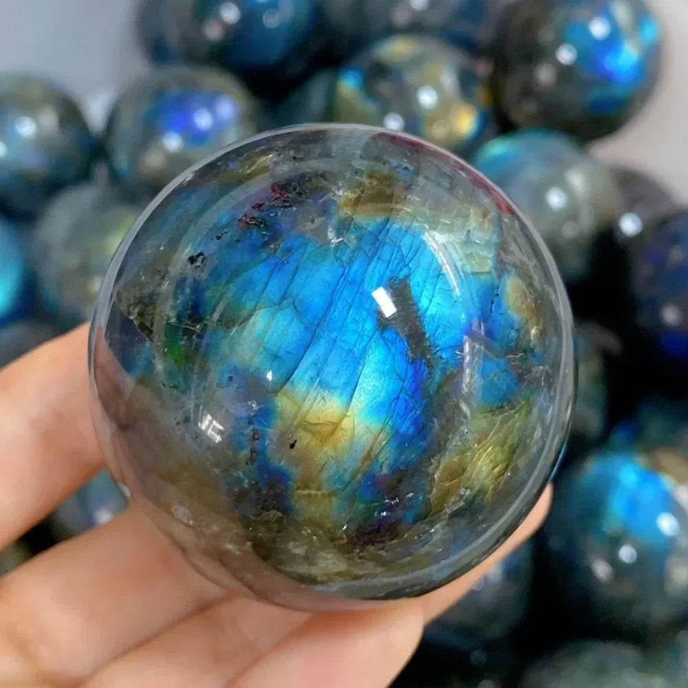 CrystalHola Labradorite Ball Sphere Healing Crystal Home Decor