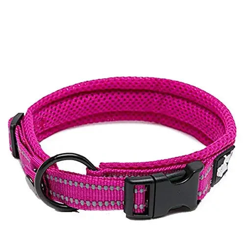 TrueLoveCN Dog Collar Nylon Adjustable Padded Reflective