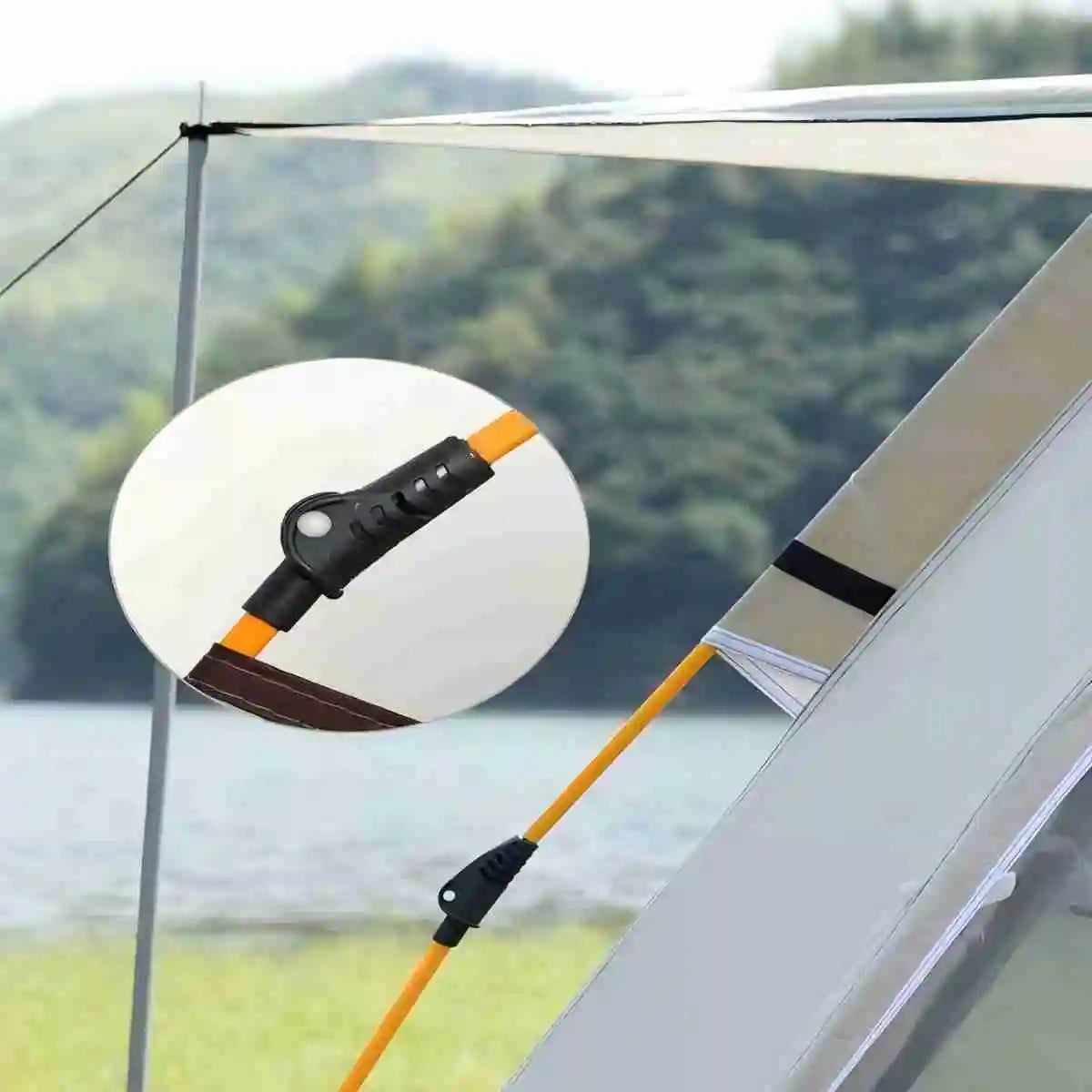 Pakicetus Outdoor Shelter Sunshade Camping Tent With Two Doors And Windows