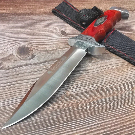 Doom Blade Outdoor Fixed Blade Knife Stainless Steel Camping Hunting