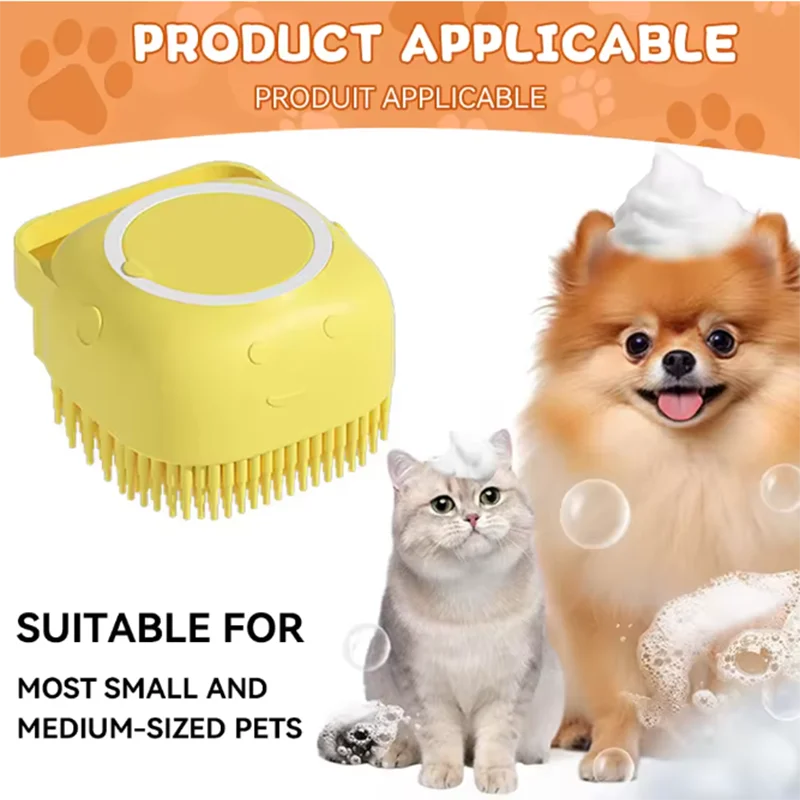 LISM Pet Bath Massage Brush Silicone Grooming Tool
