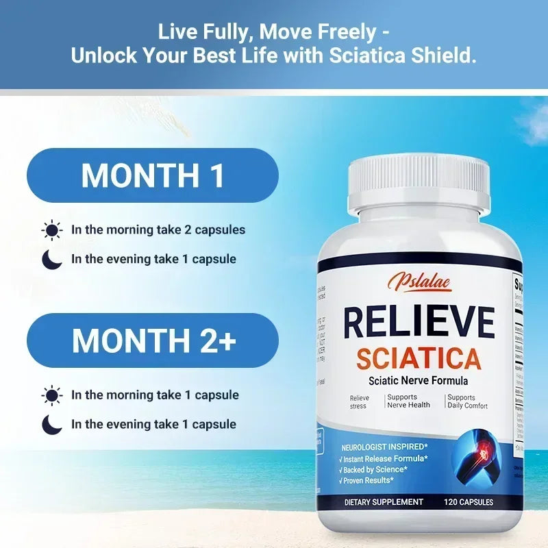 Pslalae Relieve Sciatica Capsules for Pain Relief and Mobility