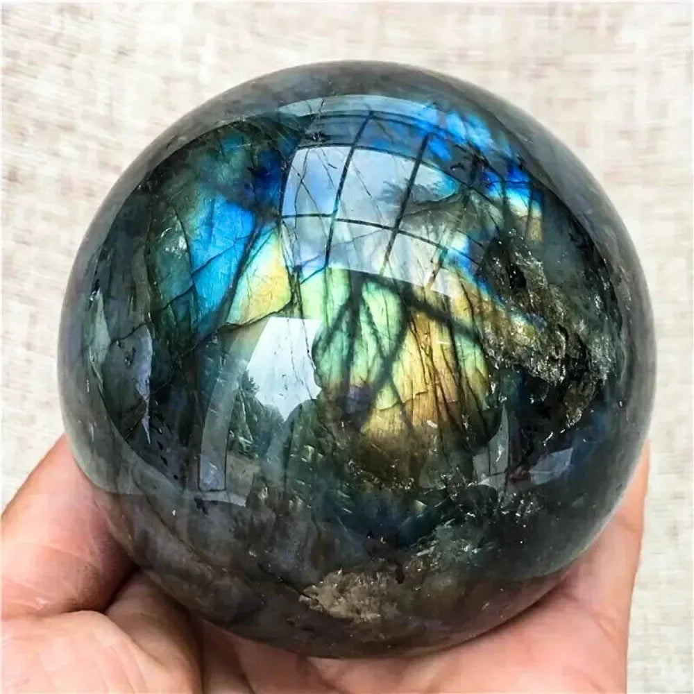 CrystalHola Labradorite Ball Sphere Healing Crystal Home Decor