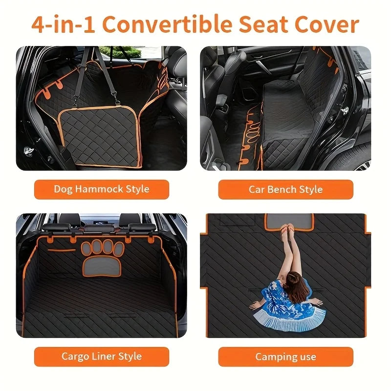NONECN Dog Seat Cover Hammock For Cars Heavy Duty Anti Slip