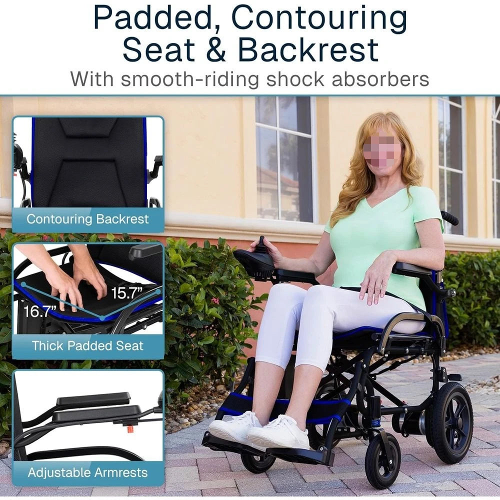 Ultralight Foldable Electric Wheelchair For Adults Mobility Aid