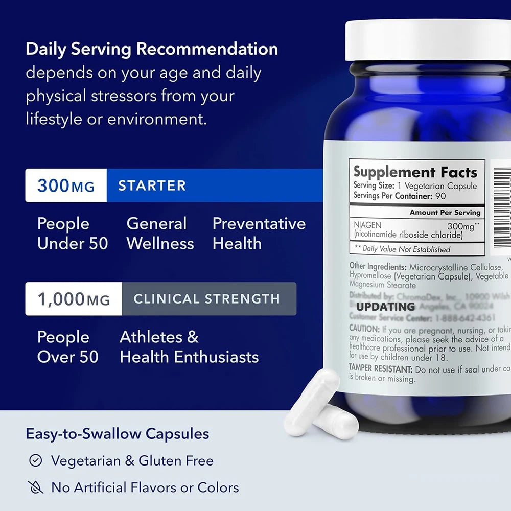 TRU NIAGEN NAD Plus Supplement For Anti Aging And Cellular Energy