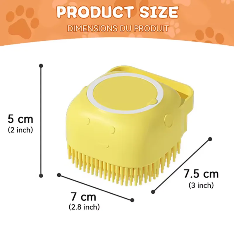 LISM Pet Bath Massage Brush Silicone Grooming Tool