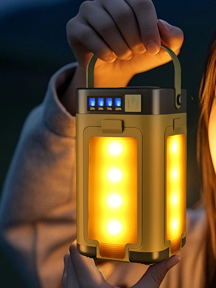 APWIKOGER Rechargeable Lantern Power Bank Solar Camping Light