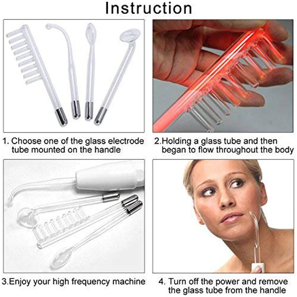 AOKO 4 In 1 High Frequency Facial Wand Skin Rejuvenation