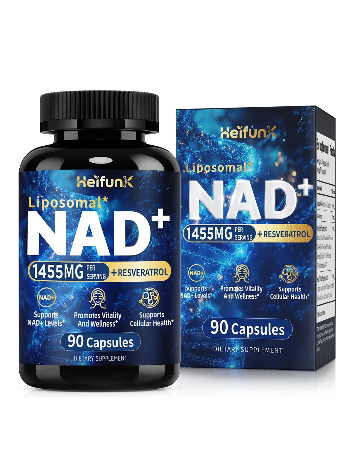 BIYODE Liposomal NAD Supplement 1450mg NAD Resveratrol For Cellular Health