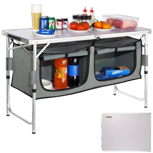 VEVOR Folding Camping Kitchen Table MDF For Outdoor Picnics RV