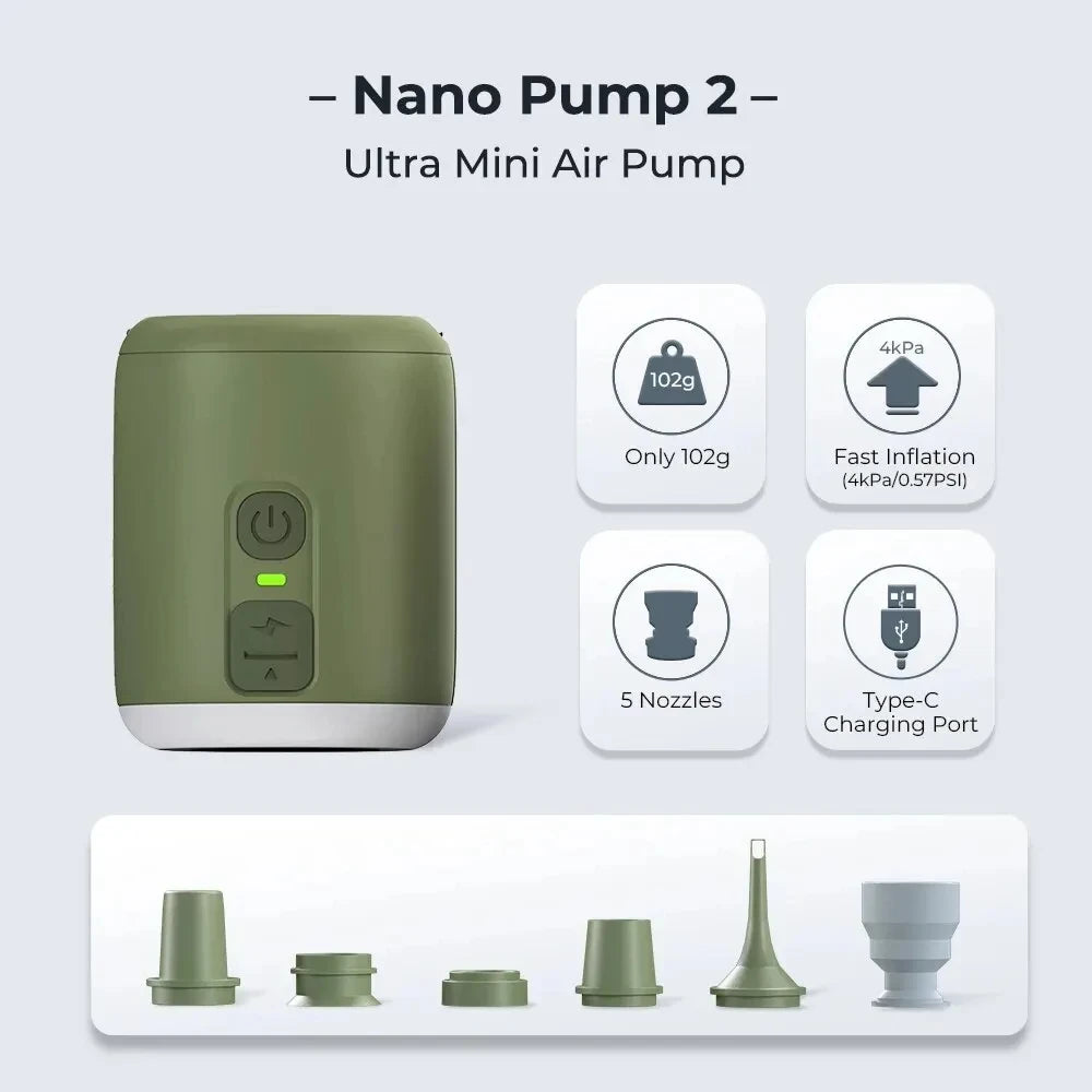 Tiny Air Pump With Camping Lantern For Inflatable Air Mattress