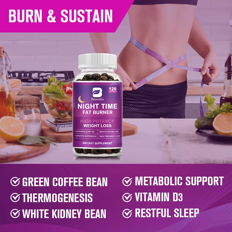 Beworths Night Time Fat Burner Capsules For Women And Men